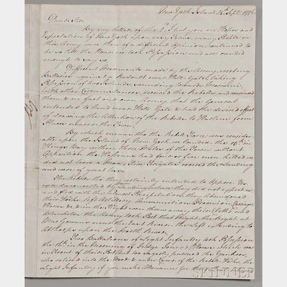 James Grant, Laird of Ballindalloch (1720-1806) Retained Period Copy of a Letter Written 24 September 1776.