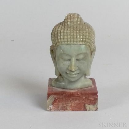 Carved Hardstone Buddha Head