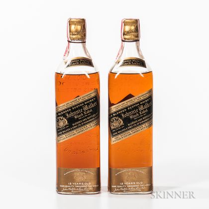 Johnnie Walker Black Label 12 Years Old, 2 4/5 quart bottles 