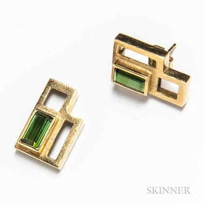 14kt Gold and Tourmaline Earrings
