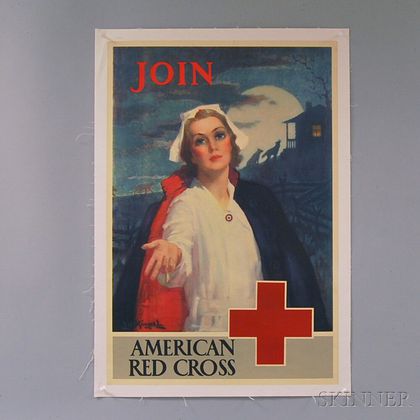 Three U.S. WWI Lithograph Red Cross Posters