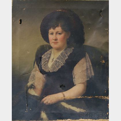 Robert Spear Dunning (American, 1829-1905) Portrait of a Woman.