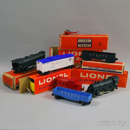 Group of Twenty-two Lionel Plastic and Metal Model Trains