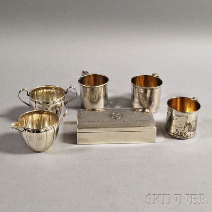 Six Sterling Silver Items