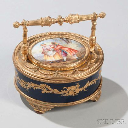 Sevres-style Gilt-bronze-mounted Box and Cover