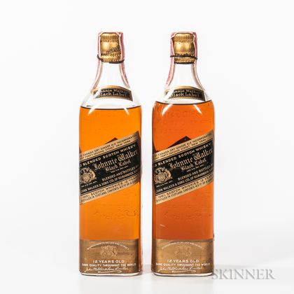 Johnnie Walker Black Label 12 Years Old, 2 4/5 quart bottles 