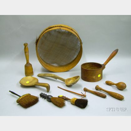 Twelve Small Wooden Items