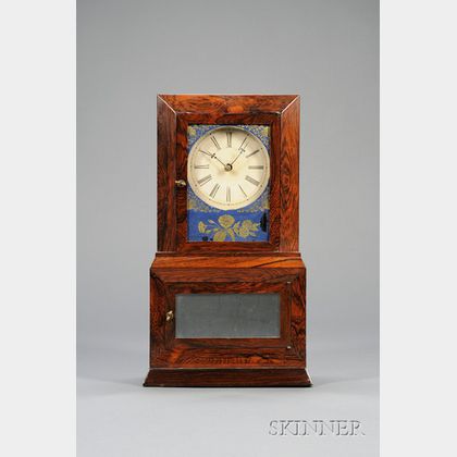 Rosewood "Parlor No. 2" Variant Shelf Clock probably by Atkins, Whiting & Company