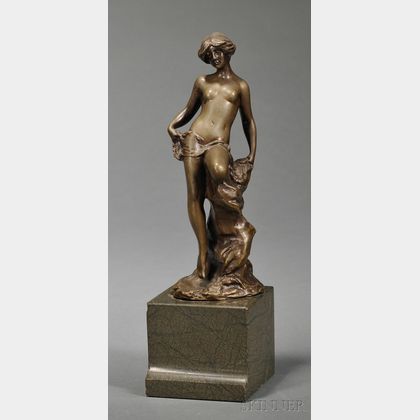 Bronze Art Nouveau Style Figure of a Nymph