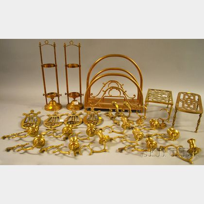 Collection of Decorative Brass Accessories and Hardware