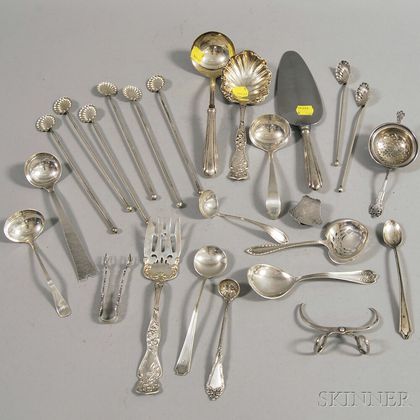 Small Group of Assorted Sterling Silver Flatware and Serving Items