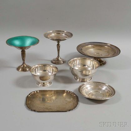 Seven Pieces of Sterling Silver Tableware