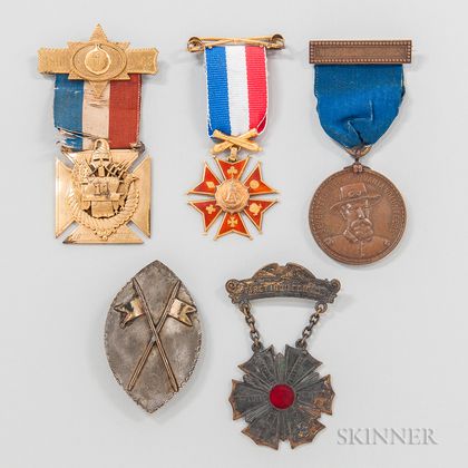 Five Civil War Veterans' Medals