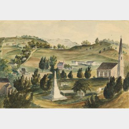 Attributed to Henry Schreiner Stellwagen (American, d. 1866) Three American Landscapes.