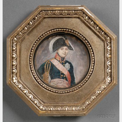 Portrait Miniature on Ivory of Tsar Alexander I