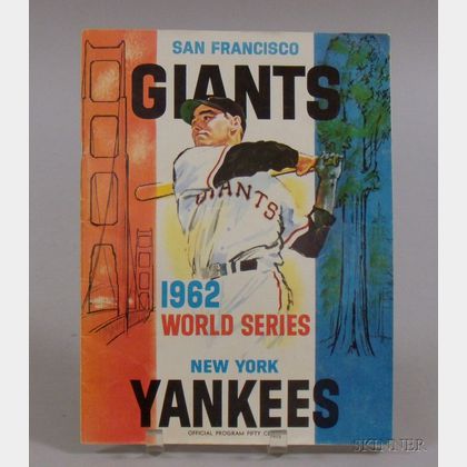 1962 World Series San Francisco Giants vs. New York Yankees Program