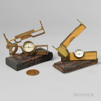 Two Davis & Son Universal Surveyor's Rules or Inclinometers