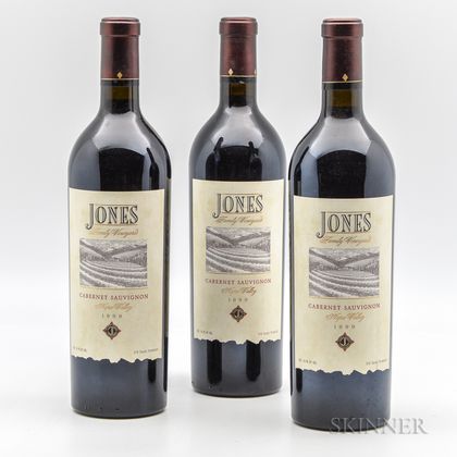 Jones Family Cabernet Sauvignon 1999, 3 bottles 