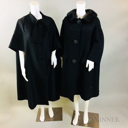 Two Black Full-length Coats
