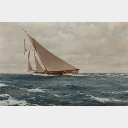 Montague J. Dawson (British, 1890-1973) Good Sailing