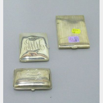 Three American Sterling Silver Cigarette Cases