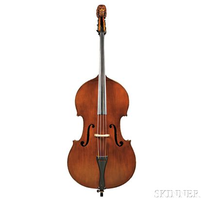 French 7/8 -size Double Bass, Ascribed to A. Bernardel, Paris