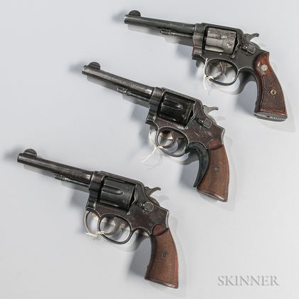 Three Smith & Wesson Double-action Revolvers