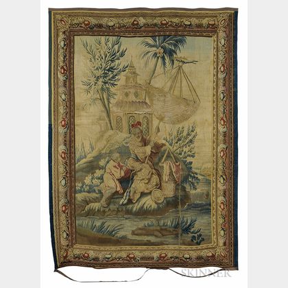 Aubusson Tapestry of The Fisherman's Surprise 