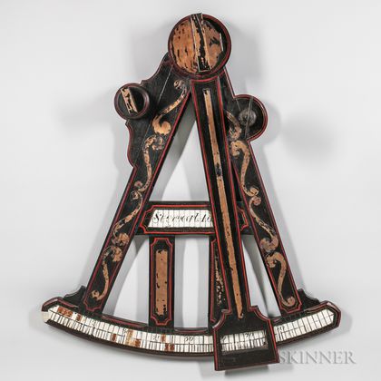 Large Paint-decorated Octant Trade Sign