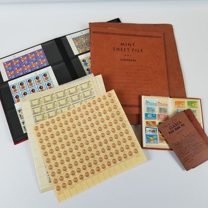 Extensive Group of Modern Stamps, Mint Sheets, Blocks, and Envelopes. Estimate $100-200