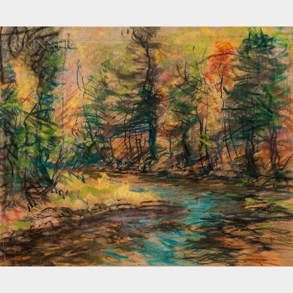 Arthur Clifton Goodwin (American, 1866-1929) River, Autumn Afternoon