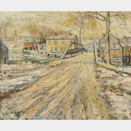 Ernest Lawson (American, 1873-1939) Winter Road