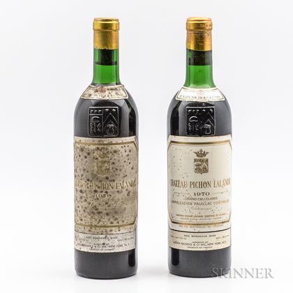 Chateau Pichon Lalande 1970, 2 bottles 