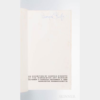 O'Keeffe, Georgia (1887-1986) Signed Exhibition Catalog.