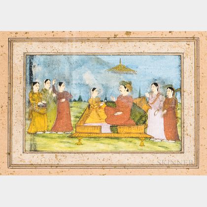 Miniature Painting Depicting a Couple