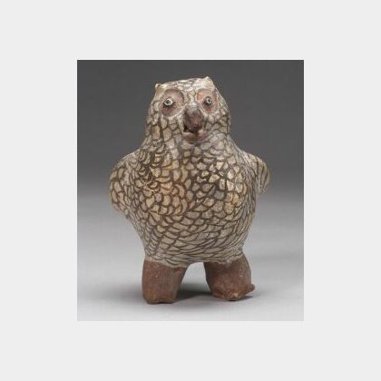 Southwest Polychrome Pottery Owl