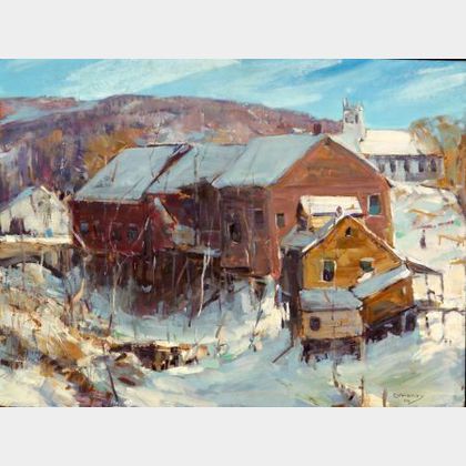 Jay Hall Connaway (American, 1893-1970) Pawlet Houses - Winter