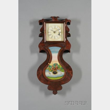 Mahogany Acorn Wall Clock by Forestville Manufacturing Company