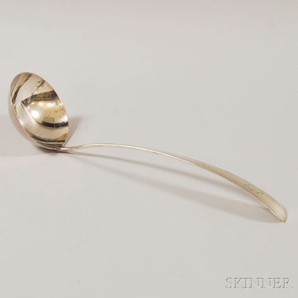 Amos Pangborn Coin Silver Punch Ladle