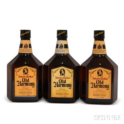 Johnnie Walker Old Harmony, 3 750ml bottles 