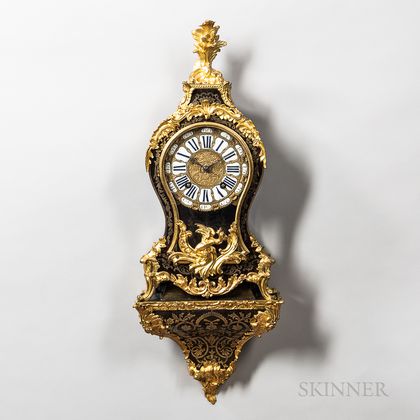 Louis XVI Ormolu-mounted Boulle Clock and Bracket
