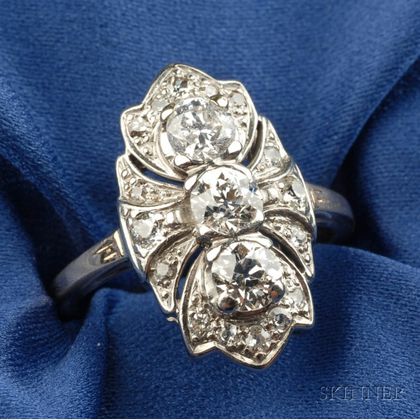 Art Deco Diamond Ring, Lambert Bros.