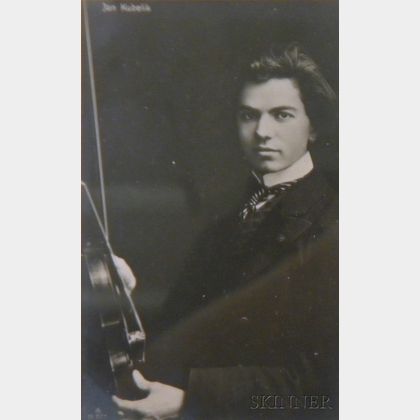 Ten Framed Photo Postcards of Virtuoso Violinists