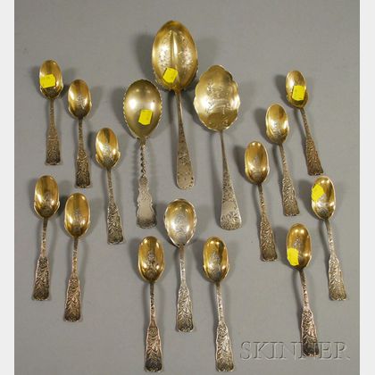 Thirteen Gorham Sterling Silver Spoons