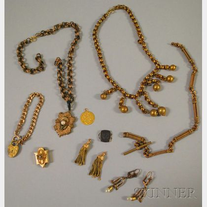 Small Group of Antique Gilt-metal Jewelry