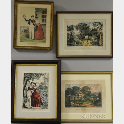 Eight Framed Currier & Ives Engravings and Prints. Estimate $400-600