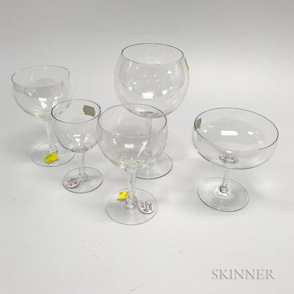 Approximately Ninety-six Pieces of Colorless Stemware
