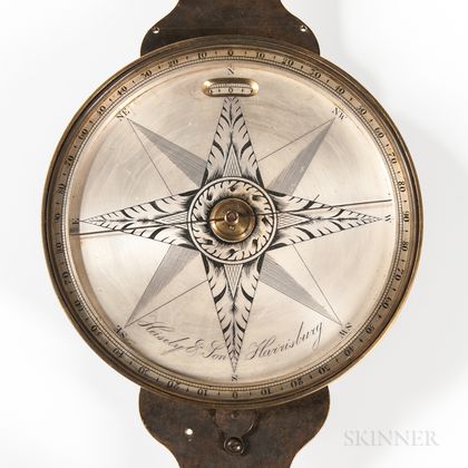 Unusual Heisely & Son Vernier Compass