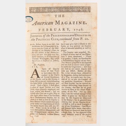 The American Magazine , February-November 1746.