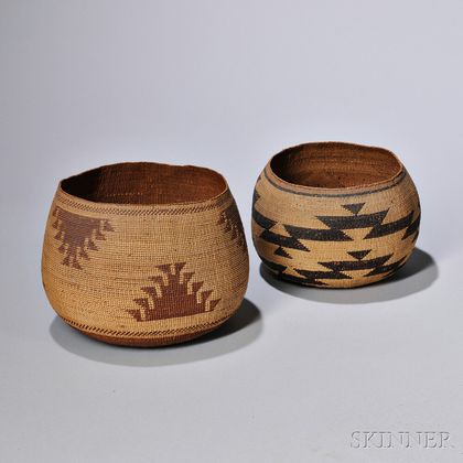 Two California Twined Baskets